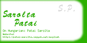 sarolta patai business card